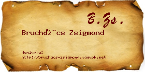 Bruchács Zsigmond névjegykártya