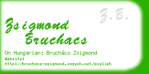 zsigmond bruchacs business card