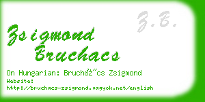 zsigmond bruchacs business card